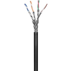 MicroConnect SFTP CAT6 Outdoor 100m Black - High-Performance Ethernet Cable | KAB028-100
